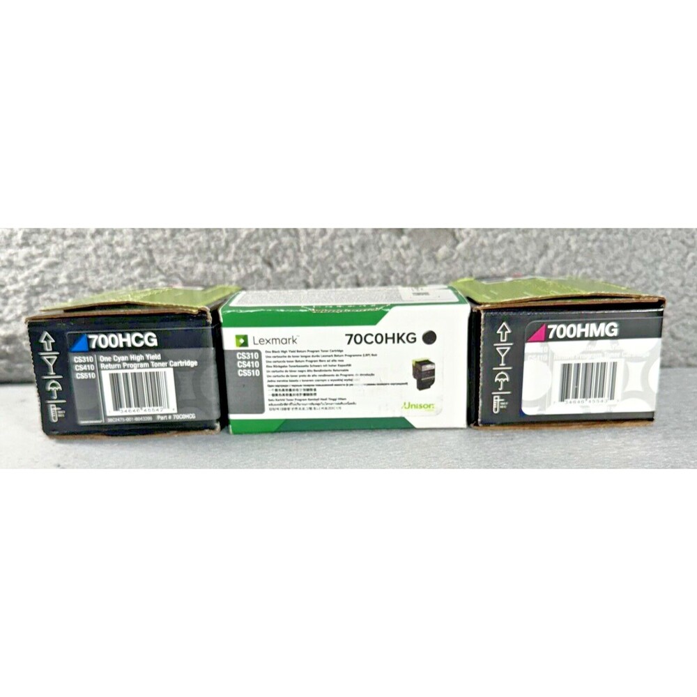 LEXMARK 700HMG, 70C0HKG Toners SET 3 GENUINE SEALED